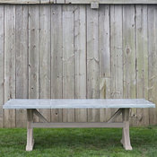 Zinc Top Trestle Table