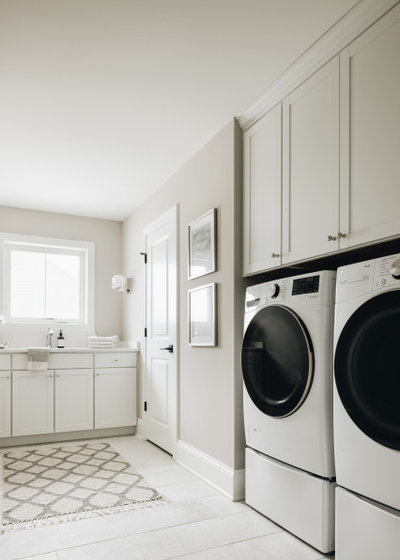 Beach Style Laundry Room by Timber Trails Development Company