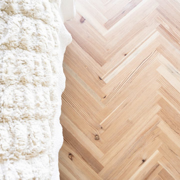 Antique Heart Pine Flooring in Charlotte Condo