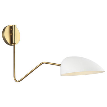 Jane One Light Wall Sconce in Matte White