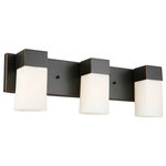 EGLO - Ciara Springs 3-Light Bath Vanity Light - Understated and sleek, the Ciara Springs 3 light bath vanity light by Eglo is sure to please the minimalist in you. Scoring high on its style quotient too, it exudes a transitional flair into any space that needs to be accentuated. With clean contours and an attractive finish it will be an enduring addition to any bath or vanity.