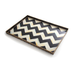 Zig Zag Tray - Large | MacKenzie-Childs - Serving Trays