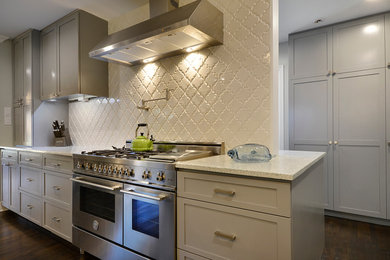 Example of a trendy kitchen design in Denver
