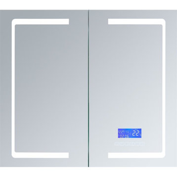 Lexora Home Bracciano 36" x 32" LED Medicine Cabinet with Defogger