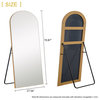 Petite Gold Arched Wooden Mirror