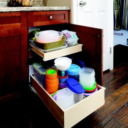 Pull Out Shelves with Dividers - Kitchen Drawer Organizers