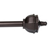 Utopia Alley Curtain Rod With Decorative Urn Finial, 28-48", Bronze