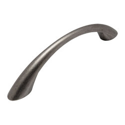 Cosmas - Cosmas 4003WN Weathered Nickel Cabinet Pull, 3-3/4" Hole Centers, Set of 25 - Cabinet And Drawer Handle Pulls