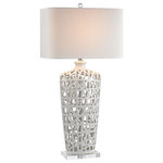 Elk Home - Elk Home D2637 Ceramic Nested - One Light Table Lamp - Woven Table Lamp in Gloss White