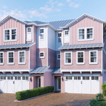 3D Rendering of Residential House Beach Style (Single and Duplex Home)