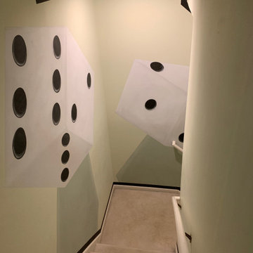 Monopoly Game Hand Painted Murals in Lower Level by Tom Taylor of Mural Art LLC