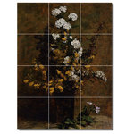 Picture-Tiles.com - Henri Fantin-Latour Flowers Painting Ceramic Tile Mural #90, 36"x48" - Mural Title: Broom And Other Spring Flowers In A Vase