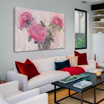 "Pink Blush" Painting Print on Wrapped Canvas