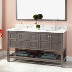 60" EVERETT DOUBLE VANITY FOR UNDERMOUNT SINK - ASH GRAY - Products