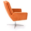Lima Lounge Chair, Leather Topo - 421, Short Back