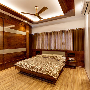 duplex bungalow in a apartment at ground floor was designed by culturals interio
