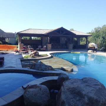 Progress pictures, custom concrete pool, spa, poolhouse