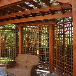Pergola with Privacy Lattice - Pergolas