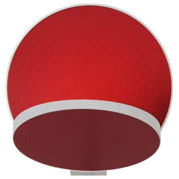 Koncept Gravy LED Wall Sconce Plug-In Version, Matte Red