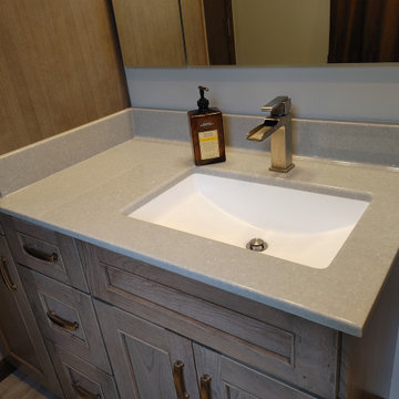 Moline Kitchen & Baths Remodel-Dura Supreme Cherry Hanstone Fusion Onyx