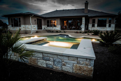 Inspiration for a contemporary pool remodel in Austin