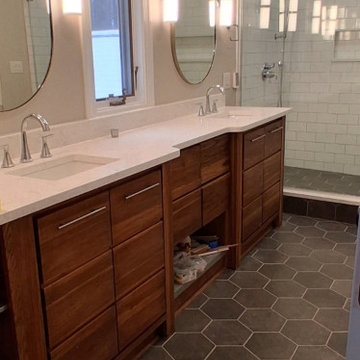 Bath Renovation with Teak Vanity