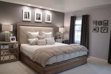 Trendy bedroom photo in Cleveland