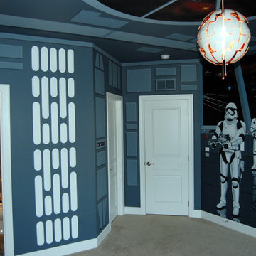 Star Wars: The Force Awakens Murals in a bedroom by Tom Taylor of Mural Art LLC