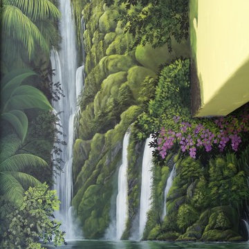 Indoor Pool Murals. Ceiling and Walls (working in)