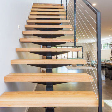Recycled timber stair treads