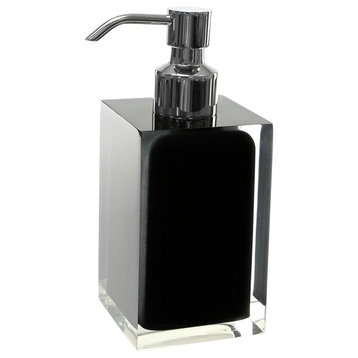 Square Countertop Soap Dispenser, Black