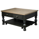 Riverside Furniture - Riverside Furniture Barrington Two Tone Rectangular Coffee Table - The Barrington Two Tone collection features a combination of our Antique Oak and Matte Black finishes.