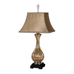 Uttermost Tisbury Gold Glass Table Lamp - Table Lamps