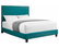 Picket House Furnishings Emery Upholstered Platform Bed, Teal, Queen