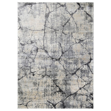 Pacific Astrid Abstract Area Rug, Gray, 7'10"x9'10"