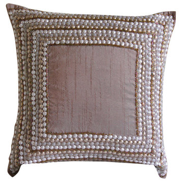 Luxury Damask Peach Pillows Cover, 22"x22" Silk Throw Pillows Cover, Cinderella