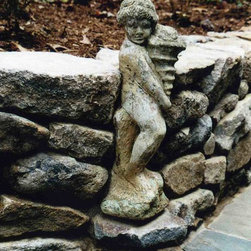 Stone Cherub - Garden Statues And Yard Art