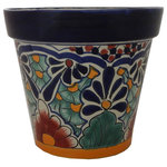 Color y Tradicion - Mexican Ceramic Flower Pot Planter Folk Art Pottery Handmade Talavera 38 - Mexican Talavera Pot Planter