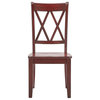 Arbor Hill X Back Wood Dining Chair, Set of 2, Berry Red