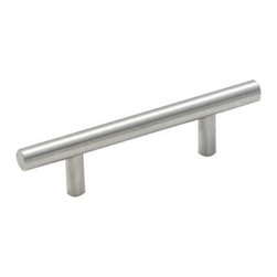Cosmas - Cosmas 305-2.5SN Satin Nickel 2-1/2&rdquo; CTC (64mm) Euro Bar Pull - Cabinet And Drawer Handle Pulls