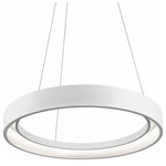 elan - Fornello LED 1-Ring Pendant, Sand Textured White - At elan, our passion is art and our medium is light; one that elevates a space and everything in it. With each piece in our collection, we create modern sculptures that define a room and your style, while bringing that all-important light to a space. It can make it bolder, softer, more inviting, or simply make an impression. We do it so you can choose that one perfect piece that you've been dreaming about that connects you and your space. Elan is backed by Kichler's commitment to quality and extensive support network. The collection uses only high-end materials and distinctive finishes, and many items are built around Integrated LED. technology.