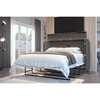 Nebula Full Cabinet Bed with Mattress in Bark Gray