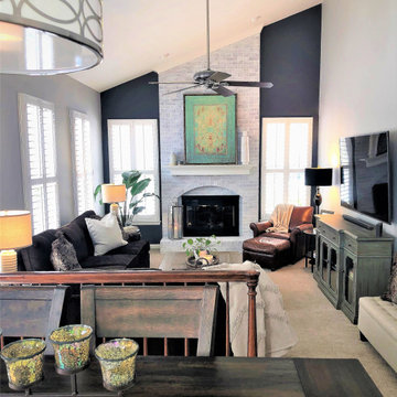Woodstock residence- Transitional Familyroom