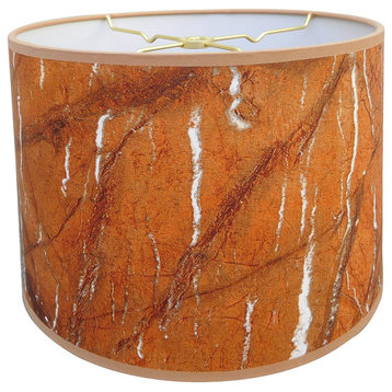 Orange Marble Texture Hardback Lamp Shade, 13"x14"x9"
