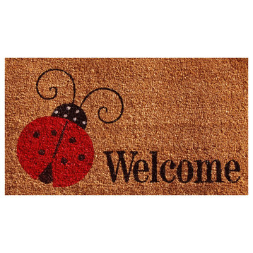 Ladybug Welcome Doormat, 17"x29", 24" X 36"