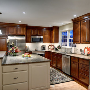 75 Beautiful Kitchen With Dark Wood Cabinets And Laminate