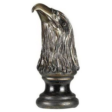 Cal Lighting Resin Finials Eagle Resin Finial, Rubbed Oil Finish