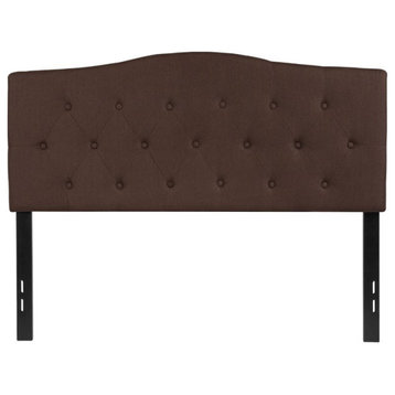Flash Furniture Cambridge Tufted Full Panel Headboard in Dark Brown