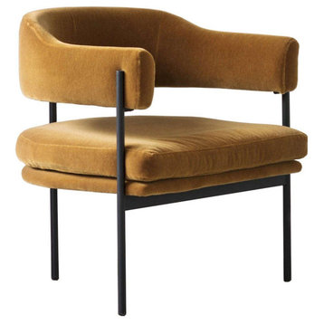 Velvet Modernist Accent Chair