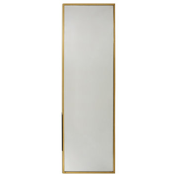 Louise Modern Rectangular Standing Mirror, Mirror, Gold